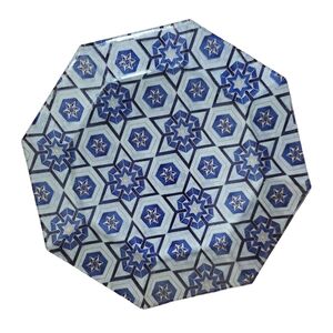 Homemade dish star of David blue double star